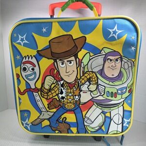 Disney Pixar Toy Story Kids Rolling Carry On Wheeled‎ Luggage Suitcase 14x14x6